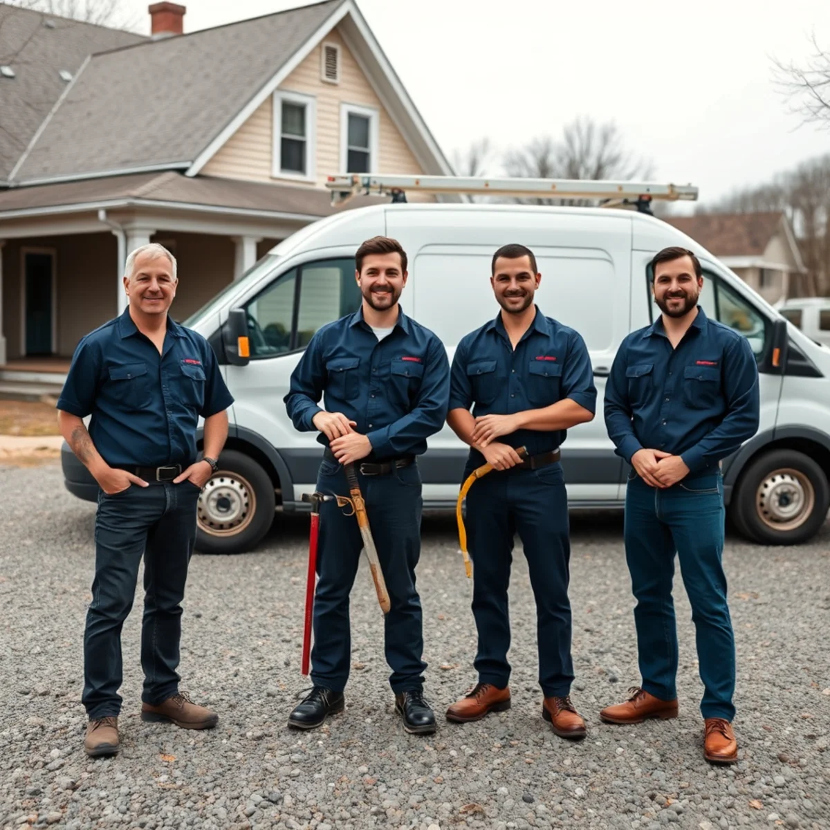 Roto Drains team and service van ready for a job in Herkimer, NY