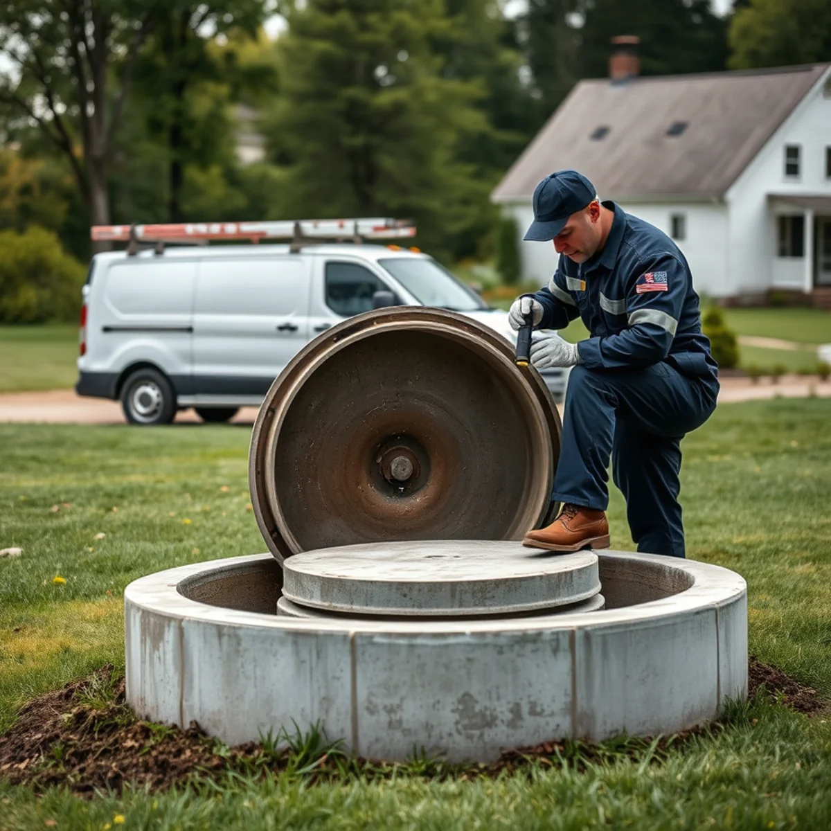 Roto Drains servicing a residential septic system at a rural Herkimer County, NY home